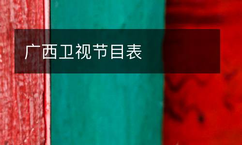 廣西衛視節目表