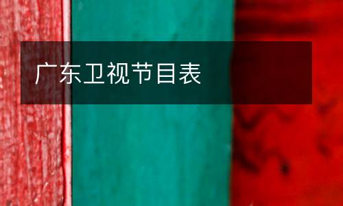 廣東衛視節目表